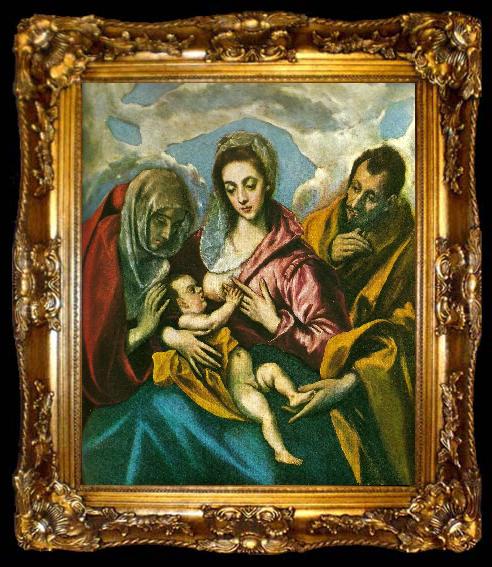 framed  El Greco virgin with santa ines and santa tecla, ta009-2